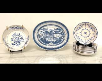 Lot 7397 Vintage Blue Viking Denmark Bowls More