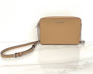 Lot 7389 MIchael Kors Jet Set Leather Crossbody Bag