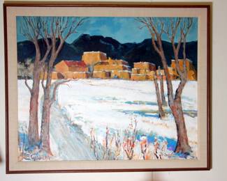 Eric Gibberd Acrylic on Board “Pueblo”
