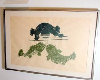 Aliknak Inuit Stone Etching