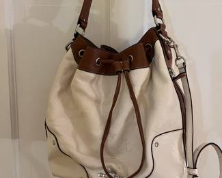 COACH MICKIE DRAWSTRING SPECTATOR LEATHER SHOULDER BAG