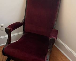 ANTIQUE VICTORIAN CARVED ROCKER