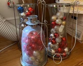 CHRISTMAS ORNAMENT VASES