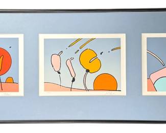 Peter Max Serigraph Triptych "Lunar 2000"