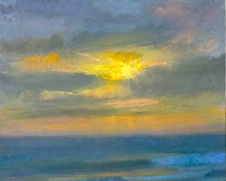 Peter Adams “Majestic Sunset” Pastel On Paper