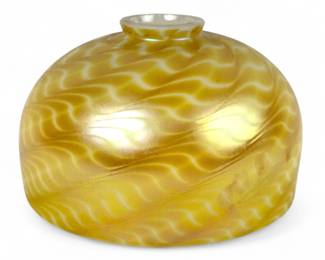 Lundberg Studios Gold Damascene Dome Lamp Shade