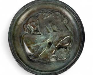 Bronze Tondo With Erotic Scene