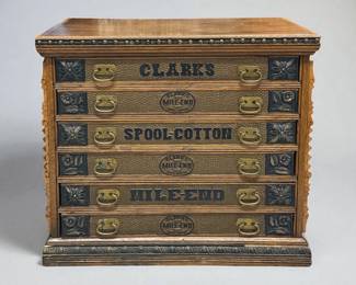 Clark's Mile-End Six Drawer Spool Cabinet