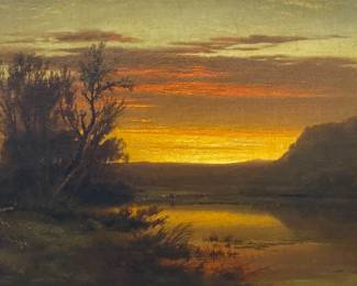 William Hart 'Calm Waters' Oil Painting On Canvas