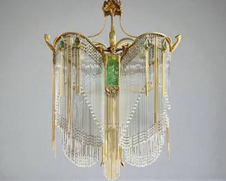 Attibuted To Hector Guimard Art Nouveau Chandelier