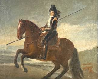 After Jose De Goya "Picador" Oil On Board