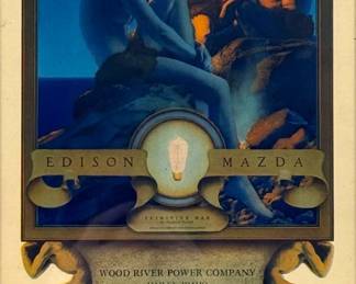 Maxfield Parrish Edison Mazda Advertising Calendar