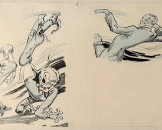 John R. Neil "Trot, Scarecrow & Wizard" Original Drawing
