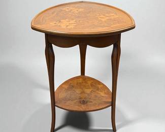 Louis Majorelle Two-Tiered Marquetry Side Table