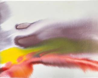 Paul Jenkins "Phenomena A Thousand Ships" Watercolor 1978