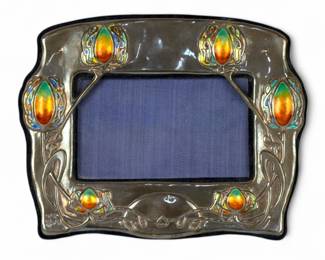 Archibald Knox Sterling Silver & Enamel Picture Frame