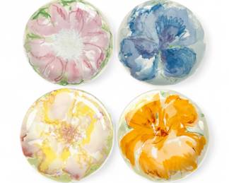 (4pc) Tiffany & Co. "Tiffany Blossom" Plates