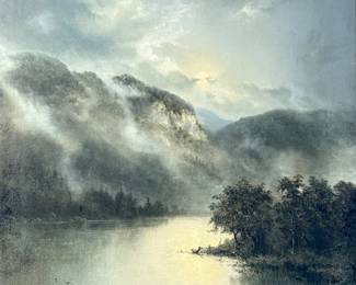 George Douglas Brewerton 'Dusk' Oil On Canvas