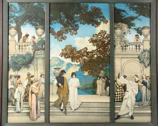 Maxfield Parrish "Garden Of Opportunity" Triptych Print
