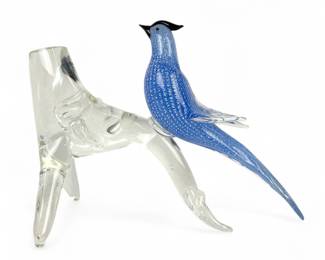 Formia Murano Italian Bluebird Sculpture