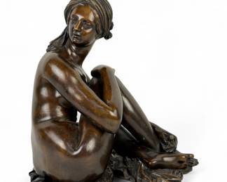 Jean Jacques Pradier “Odalisque” Bronze Figure
