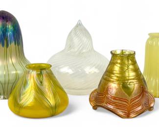 (5pc) Glass Globes & Glass Shades Including Vaseline