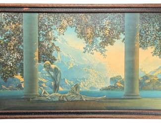 Maxfield Parrish Triptych Lithograph
