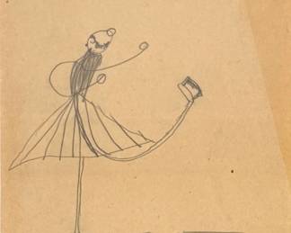 Shirley Temple "A Girl On Skates" Drawing + Ephemera
