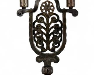 Goberg Three Light Arts and Crafts Candelabra