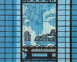 Clifton Karhu "Tenryuji Rain" Woodblock Print