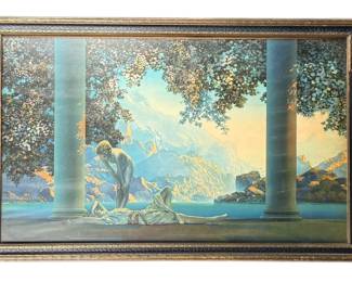 Maxfield Parrish "Daybreak" Triptych Lithograph