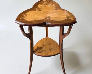 Louis Majorelle Freres Co. Floral Inlay Side Table