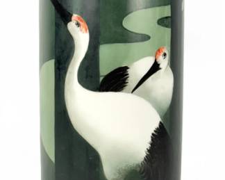 H. Boyd Porcelain Stork Vase
