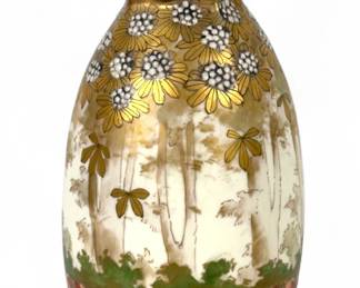 Turn Teplitz Amphora 'Tree & Flowers' Vase