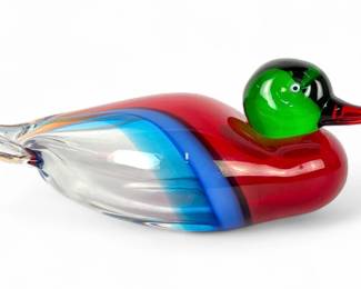 Franco Moretti Murano Glass Duck