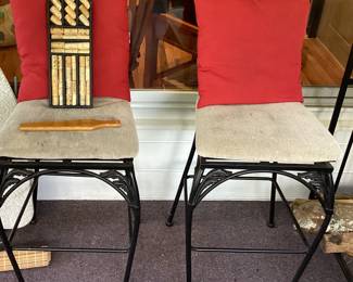Set of 2 Wrought iron Bar Chairs