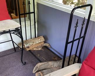 Black Metal Log Holder