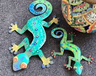 Wall Art Metal geckos