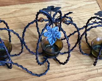 Wrought Iron Pumpkin Candle Holder
