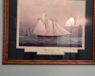 Signed sailboat print