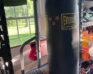 Lots of fitness equipment