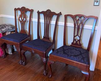Chippendale chairs (5 available)