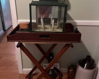 Table and lantern