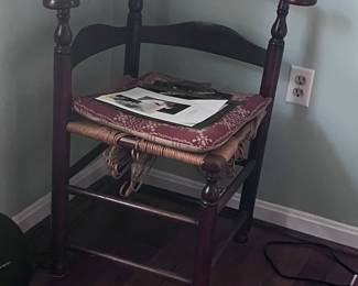 Antique corner chair, straight and true