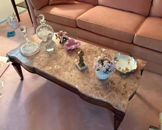 Pink Marble Cofffee Table