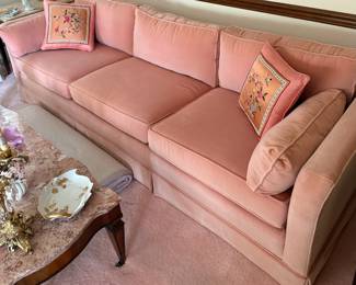 Vintage Gorgeous Pink Velor sofa