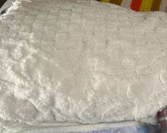 Vintage bedspread and afghans