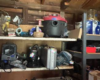 Shop vac, painting supplies
