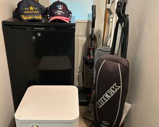 Mini fridge with key, vacuums