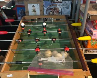 Vintage foosball soccer game